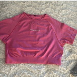 Alphalete bubblegum pink crop top